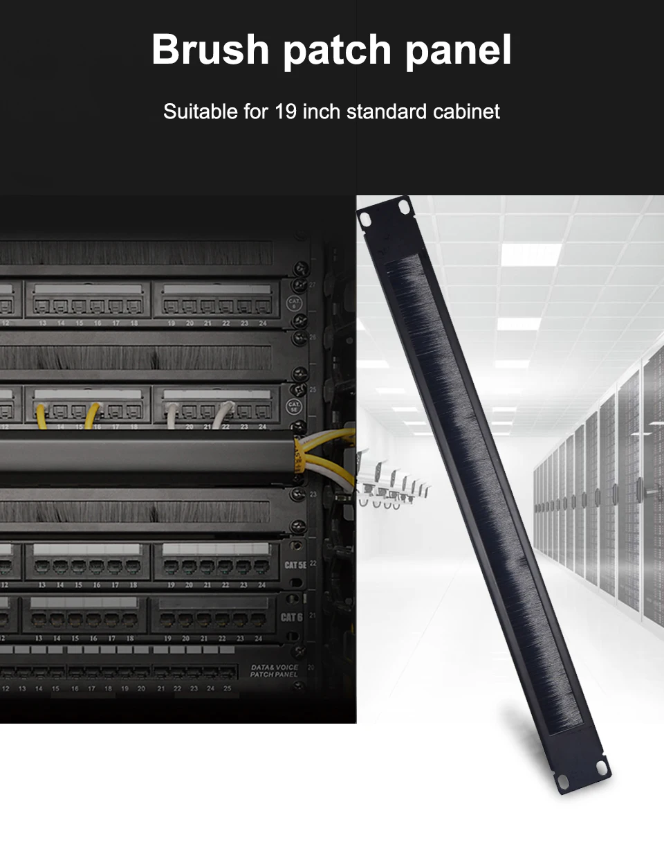 vertical rack cable management on Onti 1u 19 Inch Rack Mount It Network Cabinet Brush Panel Bar Slot For Cable Management Cable Winder Aliexpress