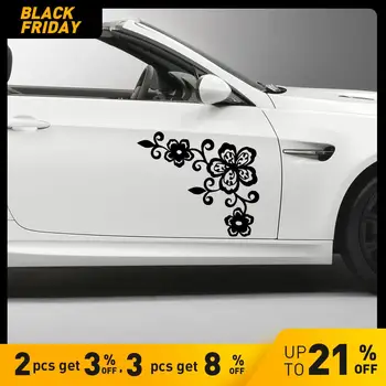 

Free Shipping Flowers Car Stickers Funny Truck Motorcycle Car-Styling Wrap Vinyl Decals to cover scratches Decor Accessories