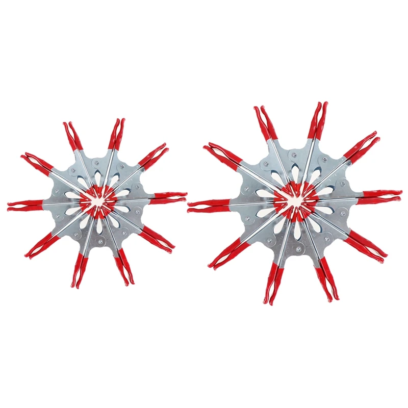 

20Pcs 4Inch/2Inch Mini Metal Heavy Duty Spring Clamps Crocodile Clip Red Plastic Tips Tool Clips Grip Holder Diy Hand Tools