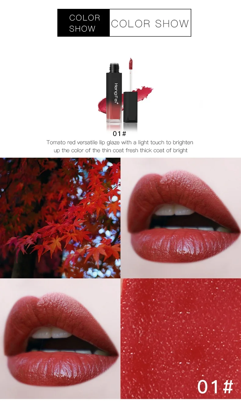 

Pudaier Lip Gloss Tint Lip Gloss Transparent Liquid Lipstick Matte Clear Lip Gloss With Sparkles Red Lip Matte Long Lasting