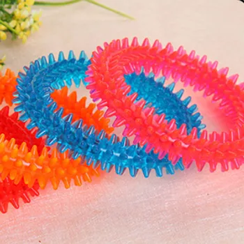

1Pcs Multicolor Non-toxic Circle Rubber Pet Dog Puppy Dental Teeth Healthy Chew Biting Ring Play Toy Dog Toys Random Color