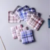 1pc Square Plaid Stripe Handkerchiefs Men Classic Vintage Pocket Pocket Cotton Towel For Wedding Party 38*38cm Random Color New ► Photo 2/6