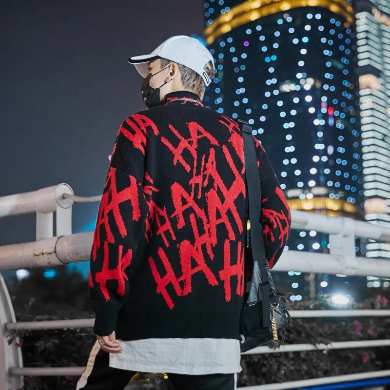 Buy RLJT.JIN 2019 New Winter Hip Hop Knitted Pullover Men Pull Homme Sueter Cardigan Hombre Turtle Neck Mens Sweater Stranger Things