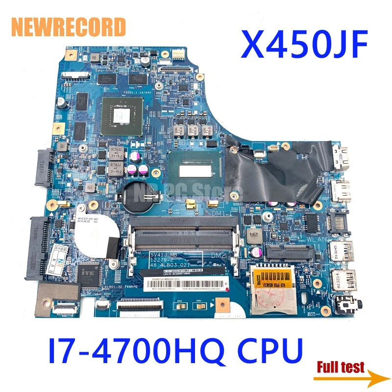 

For ASUS X450JF SV41J 12279-2 48.4LB03.021 Laptop Motherboard I7-4700HQ CPU GT740M GPU Main Board Full Test