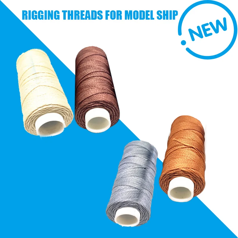 0.55mm Polyester Round Wax Rigging Threads for Model Ship Making 