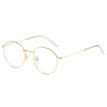 Новые модные очки для компьютера, круглый маленький свежий ультра светильник, металлические очки с эффектом памяти, трендовые плоские зеркальные очки унисекс, Дикие синие светильник