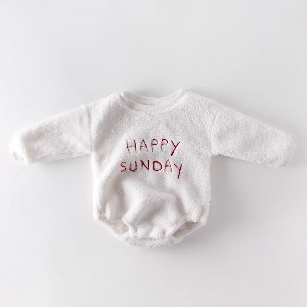 Koodykids/осенне-зимние боди для маленьких девочек; Плюшевый комбинезон с длинными рукавами; Мягкий Плюшевый комбинезон для маленьких девочек и мальчиков; модная зимняя Rompers0-2 года