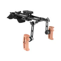 פרקט יד CAMVATE Rig תמיכת כתף Pro עם Manfrotto השחרור המהיר baseplate & רוזט זרוע השלוחה פרקט יד גריפ הזוג C2424 (2)