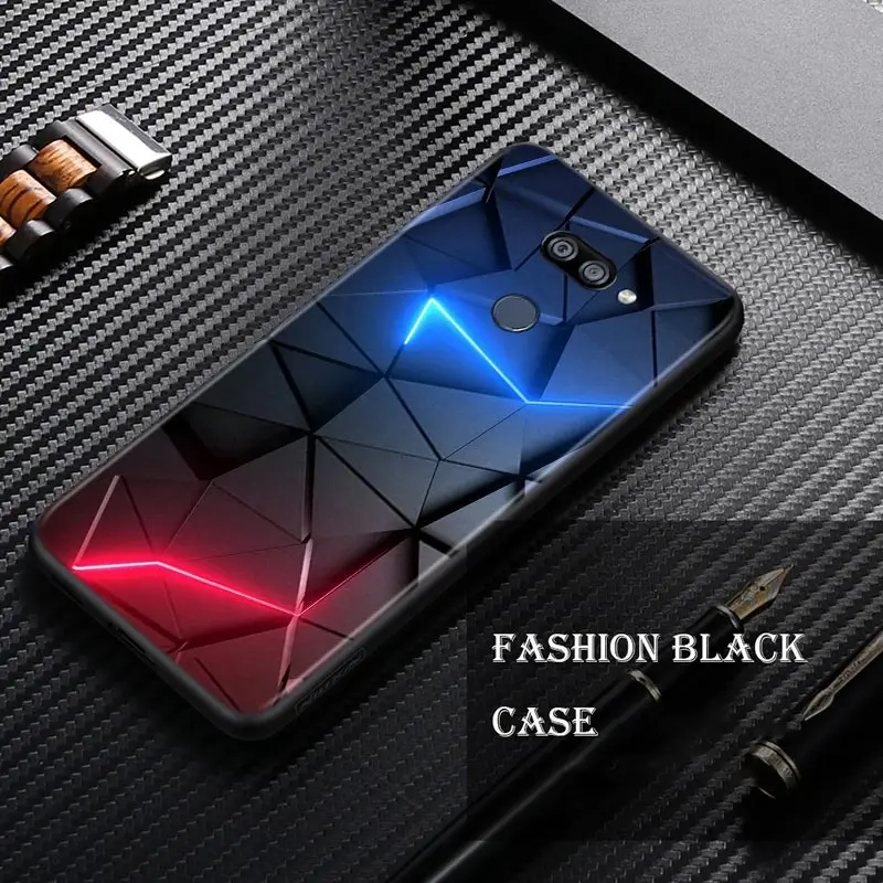 Фото Автомобильное углеродное волокно для LG K22 K71 K61 K51S K41S K30 K20 K50S K40S Q60 V60 V50 V40 V35 V30 G8 ThinQ Black чехол для телефона №2
