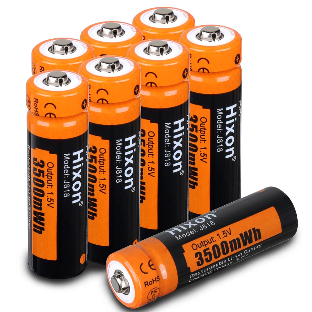 Rechargeable Lithium Batteries Battery Charger 1.5V 3500mWh AA Li-ion Rechargeable Batteries Quick Charger Support Flashlight Fan