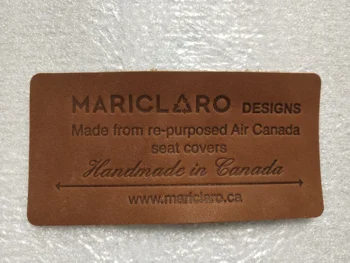 

Custom Genuine Leather Label for jeans / bags / clothes , Leather patch debossed / engraved logo
