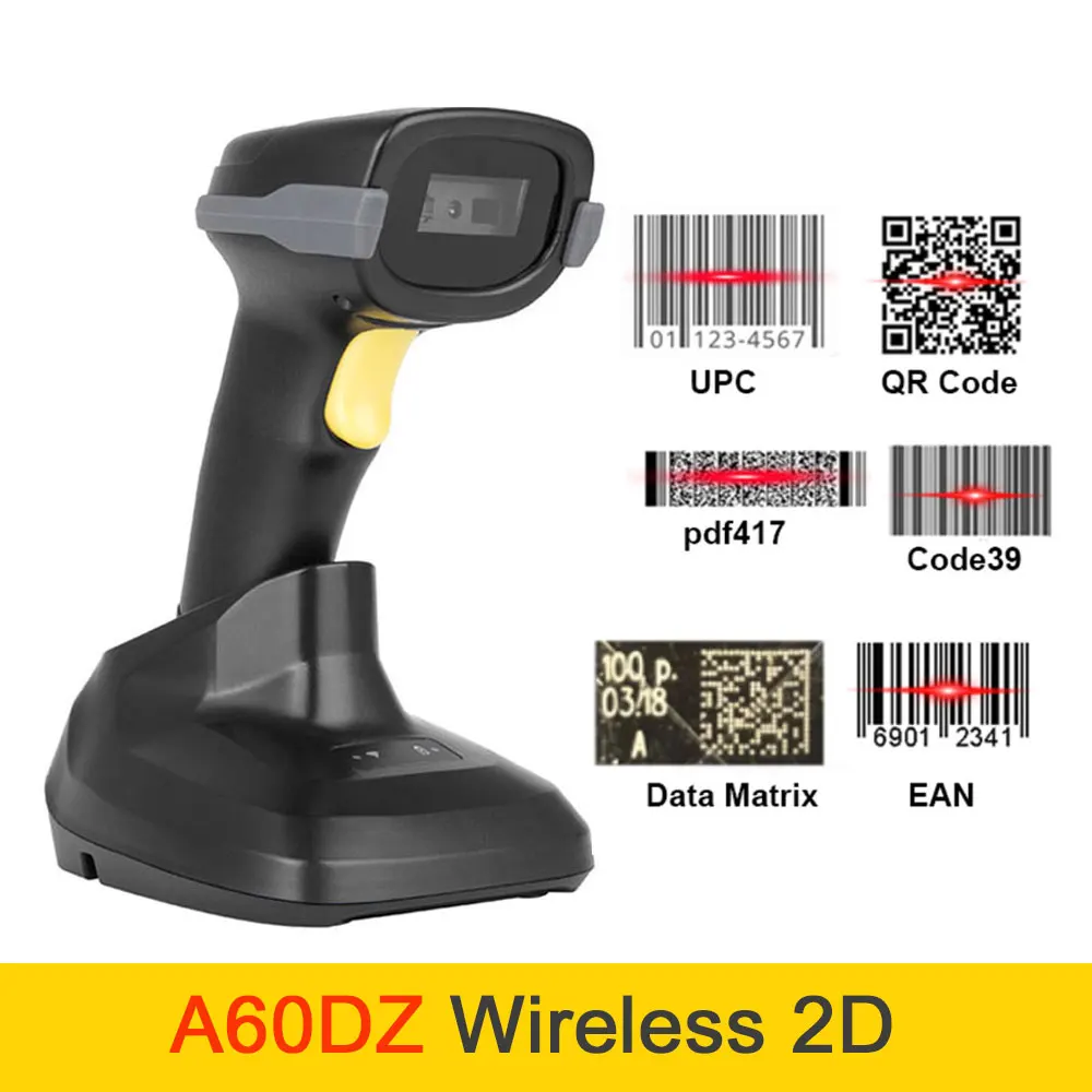 Holyhah Barcode Scanner 1D 2D QR Bluetooth Barcode Reader Wireless wired Laser Bar Code Scanner PDF417 Desktop Scanner scanspeeder Scanners