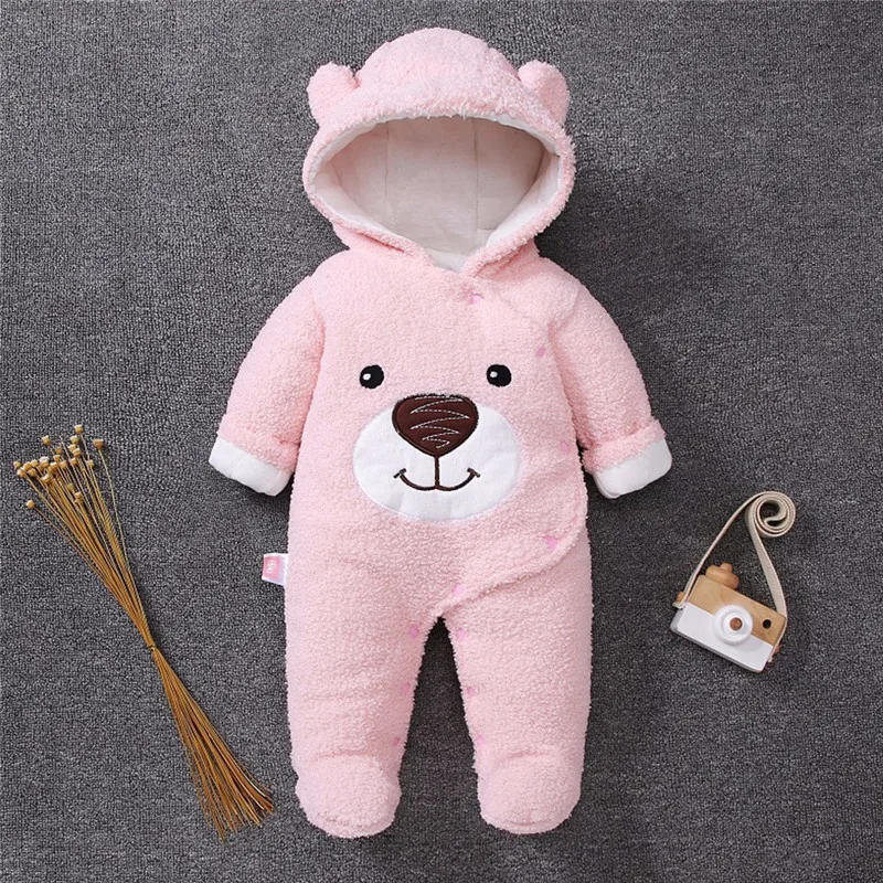 baby clothes Infant Baby Girls Boys Bear Winter Zip Thick Snowsuit Hoodie Coat Jumpsuit Winter warm clothing romper #4S03 (11)
