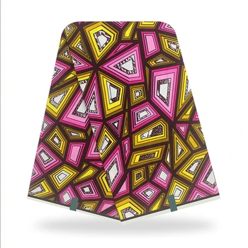 

New Nigerian Satin African Wax Fabrics Cotton Print Wax Rapper Batik Ankara High Quality Original Veritable Tissue Wax Material