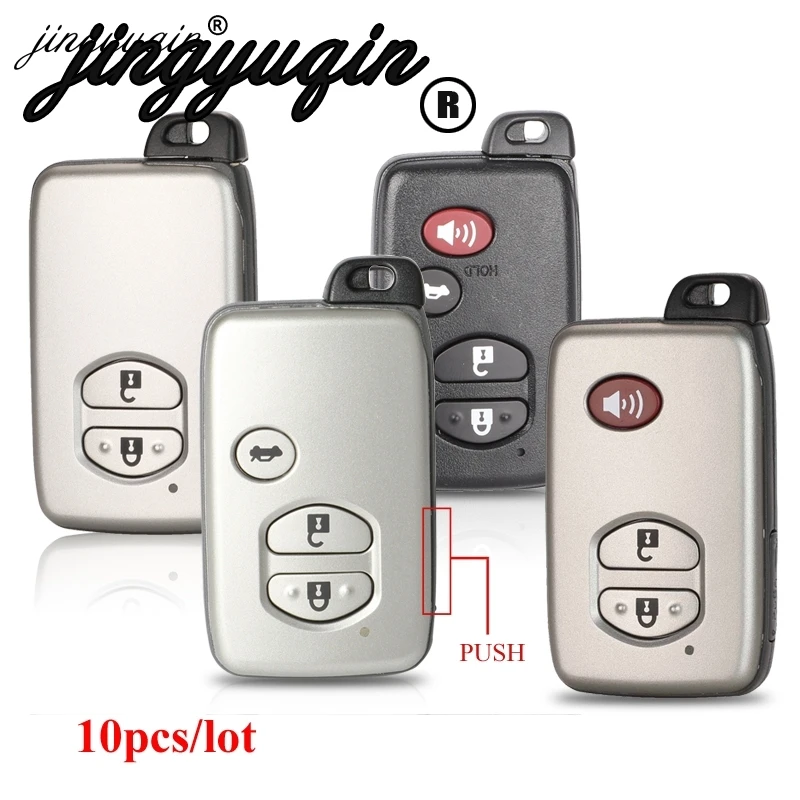 Jingyuqin 10 шт. сменный 2/3/4 кнопочный чехол для ключа Toyota Prius Land Cruiser Avalon Prado удаленный
