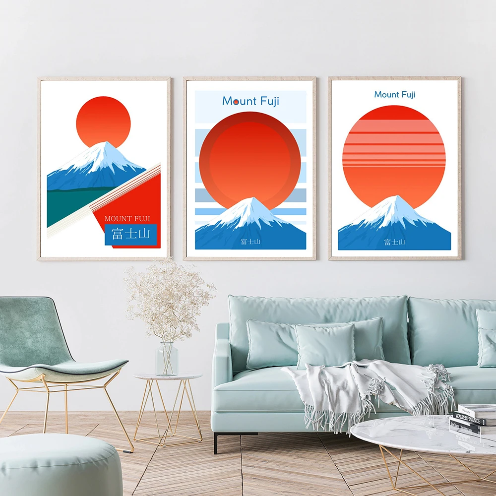 

Японский Пейзаж Гора Fuji постер настенная Художественная печать современная абстрактная иллюстрация холст живопись планшетов