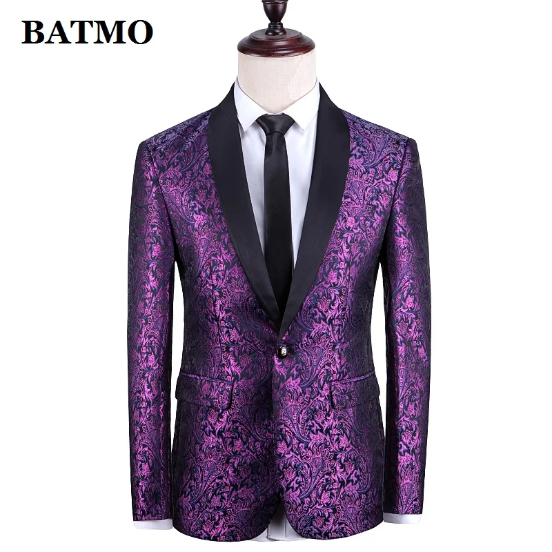 Batmo Новое поступление высококачественные жаккардовые повседневные мужские блейзеры, мужские повседневные Костюмы, ЖАККАРДОВЫЕ мужские куртки больших размеров 1920