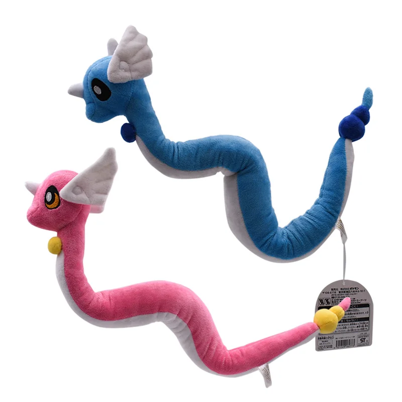 

68cm 28'' Cute Dragonair Pink and Blue Dragon Plush Toys Cartoon Soft Hakuryu Stuffed Animal Doll For Children's Gift