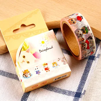 

1 PCS Kawaii Washi Tape Trendy Hot Sale Adhesive Tape 5m Design Magic Accessory Stationery