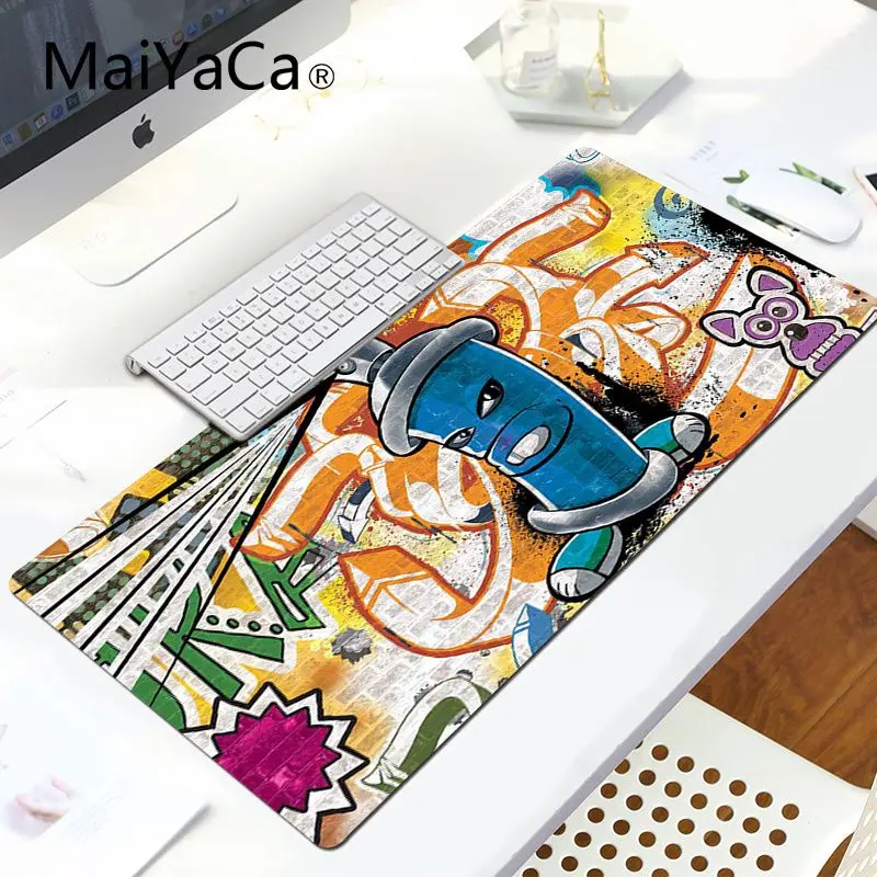 MaiYaCa игровая мышь нескользящий коврик ПК граффити стрит-арт красивый коврик для мышки в стиле аниме ноутбук игровой Lockedge мыши коврик для мыши