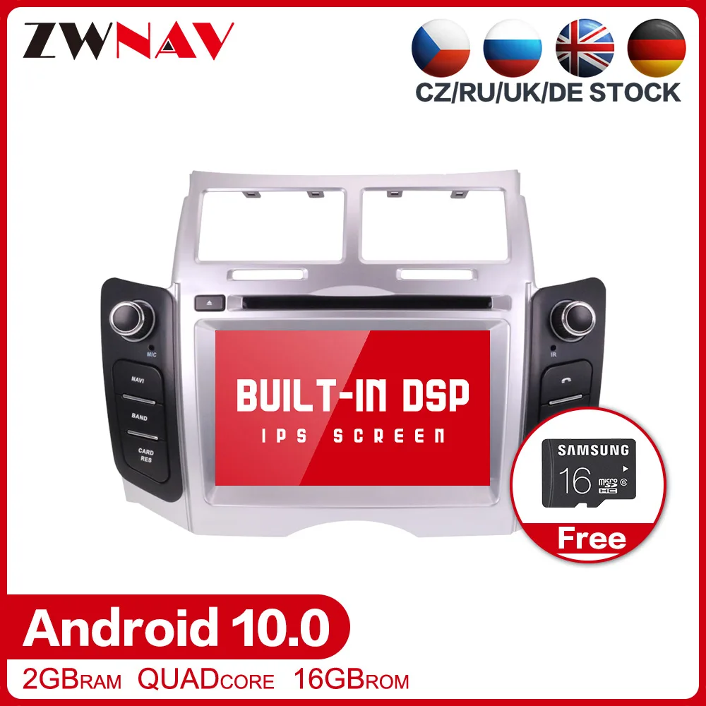 Android 10,0 автомобильный стерео Мультимедиа для TOYOTA YARIS 2005-2011 Авто Радио BT gps навигация видео аудио стерео головное устройство карта