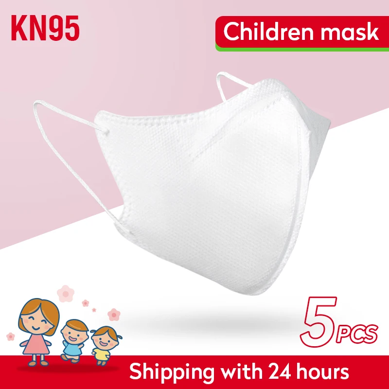 

5 PCS N95 Face Masks Anti Dust Fog Bacteria Infection KN95 Mask Anti PM2.5 Protective Mask 95% Filtration Feature as KF94 FFP2