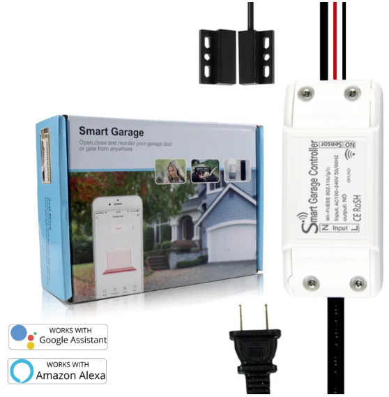 

WiFi Smart Garage Door Smart Life APP Remote Control Open Close Monitor Compatible With Alexa Echo Google Home No Hub Require