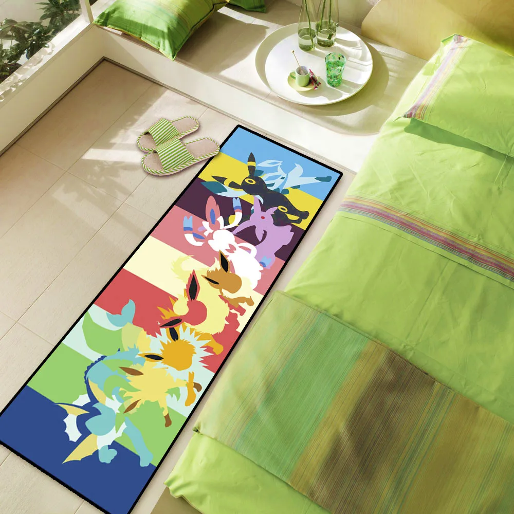 Аниме Покемон го Пикачу Evee напольный коврик ковер длинный коврик кухонный нескользящий коврик - Цвет: Style 16