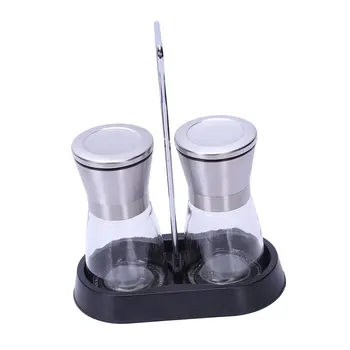

Premium Salt & Pepper Grinder Set of 2-Salt and Pepper Shakers Mill,Stainless Steel Adjustable Coarseness Great Gift Set-Salt Gr