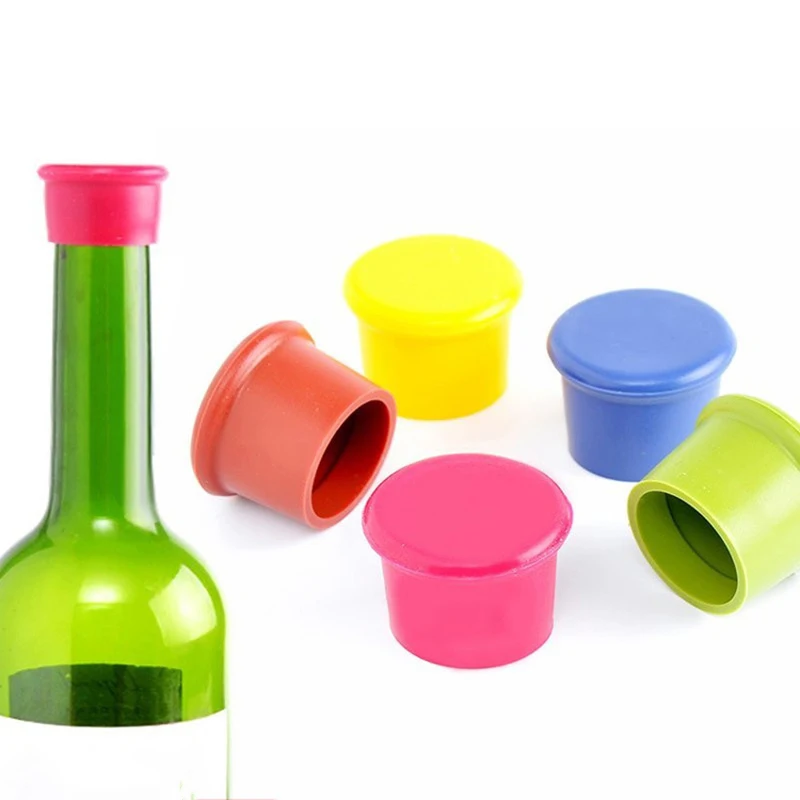 

Kitchen Multicolor Silicone Button Beer Wine Cork Stopper for Bar Party Plug Bottle Cap Cover Perfect Home Christmas Tools