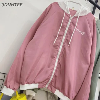 

Jackets Women Long Sleeve Loose New Korean Style Harajuku Leisure Womens Clothing Daily Simple All-match Trendy Summer Bf Hooded