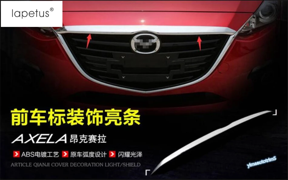 Аксессуары для Mazda 3 AXELA Sedan передний капот решетка решетки+ задний багажник багажника Крышка полосы комплект отделка