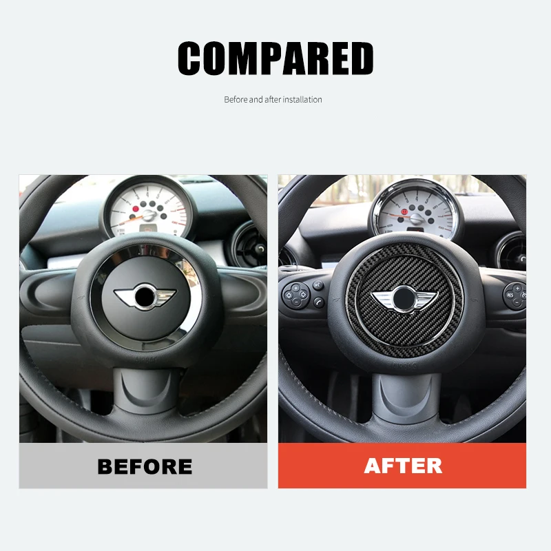 Углеродное волокно панель рулевого колеса наклейка эпоксидная наклейка s для mini cooper R55 R56 R57 R60 R61 F54 F55 F56 F60 земляк Clubman