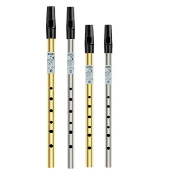 

Irish Whistle Flute C / D Key Tin Whistle 6 Hole Clarinet Flute Nickel Plated Flauta Brass Musical Instrument
