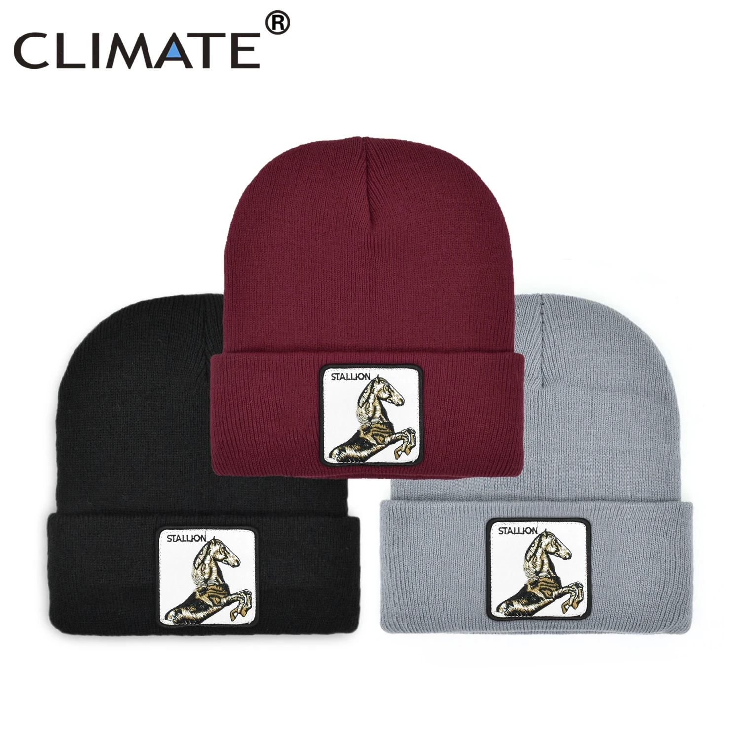 CLIMATE Horse Stallion Beanie Hat Cool 