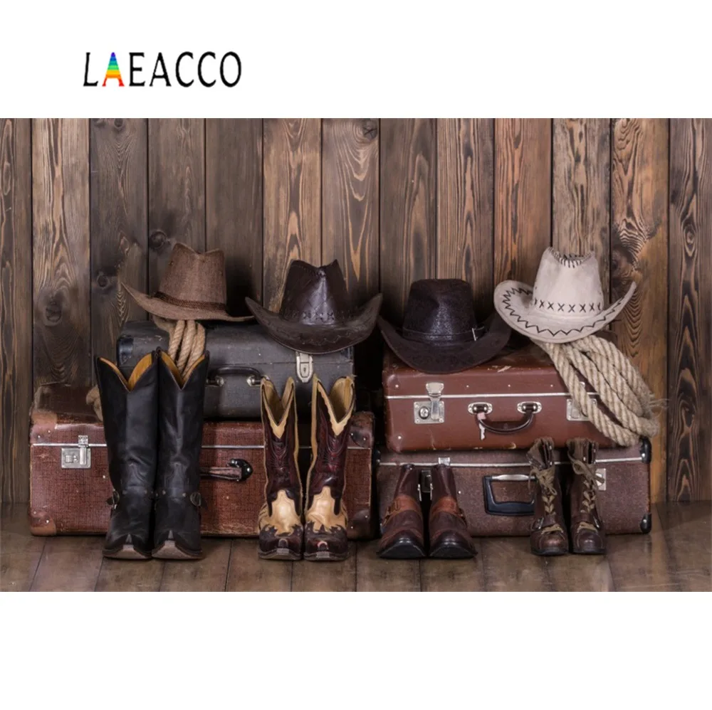 Laeacco западная ковбойская шляпа США чемодан деревянная доска Детский сценический
