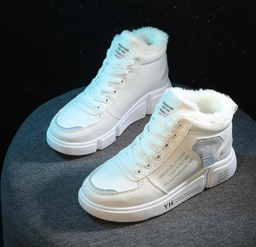 Very Good Quality Outdoor Winter Plush Casual Shoes wear Female Snow Boots Footwear zapotos mujer Warm sneakers - Цвет: 20040