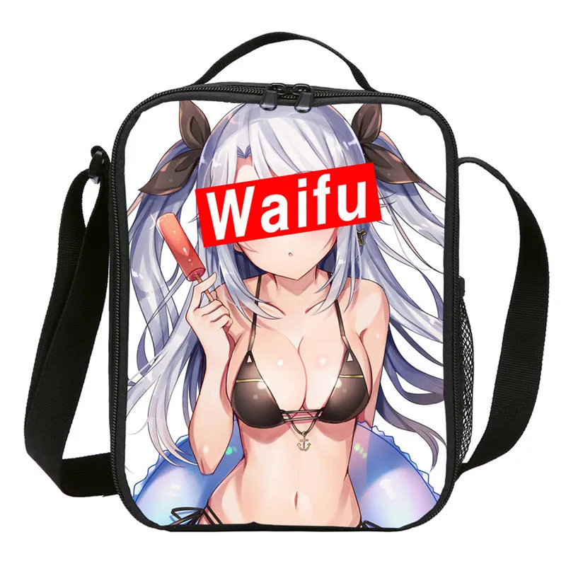 Малый мешок обеда для детей мальчиков девочек Забавные Sugoi Senpai аниме Waifu письмо 3D печать льда мешок изолированный тепловой Пикник Ланчбокс - Цвет: DODIB4076710-S1112