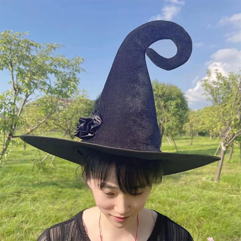 Halloween Witch Wizard Hat Party Costume Headgear Devil Cap Cosplay Props Decoration Accessories for Adult Women Men cosplay hats game cosplay props