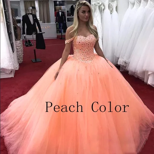 Peach Colored Quinceanera Dresses