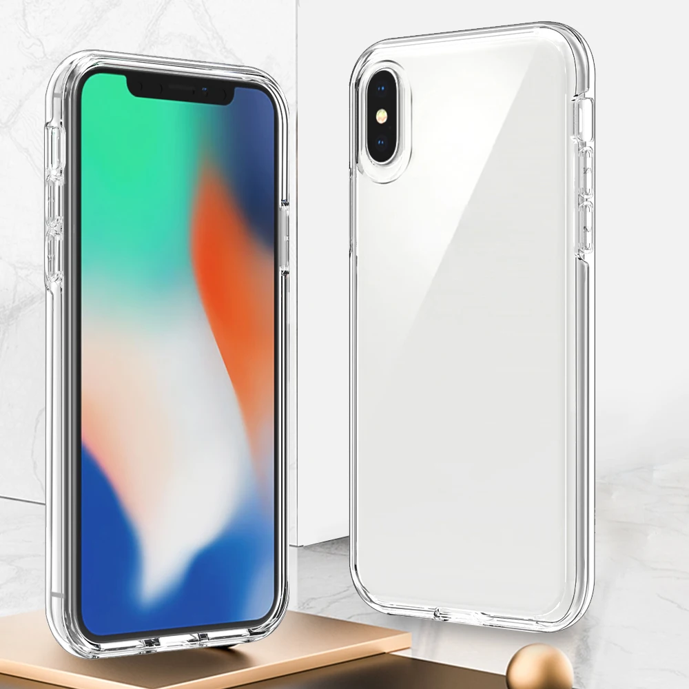 Transparent TPU For Samsung Galaxy A40 A50 A50s A51 Case Hard PC 2 in 1 Phone 1