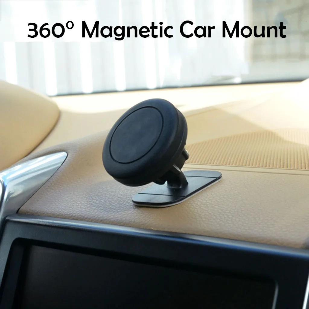 Magnetic Car Phone Holder For iPhone 11 Pro Magnet Mount Round Car Holder For Phone in Car Cell Mobile Phone Holder Stand