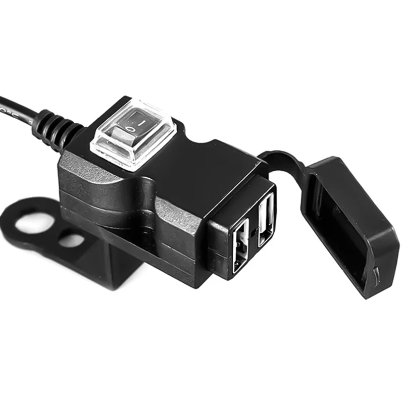 Универсальный Водонепроницаемый 12V мотоцикл руль двойной USB разъем сплиттер