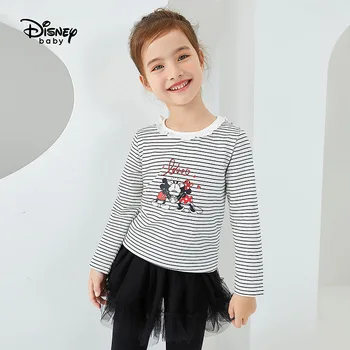 

Original Disney Girls' Long Sleeve T-shirt Spring And Autumn Fashion Lovely Princess Lace Collar Bottoming Shirt DB031AE14