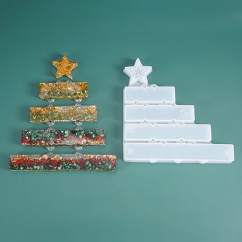 

Crystal Epoxy Resin Mold Christmas Tree Listed Decoration Pendant Silicone Mould