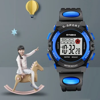 

SYNOKE Sport Kids Children Watch Student Digital Wristwatch For Boy Girl Waterproof Wacth Calendar Chronograph Alarm Kid Clock