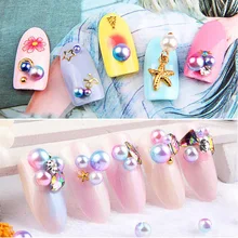 Маникюр цвет украшение в виде жемчужины изделия мобильного телефона Смола DIY ювелирные изделия в японском стиле конфеты шар ногтей стикер 12 цветов Набор