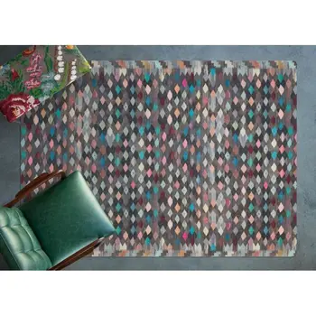 

Apex Azura 5 'x 8' Microfiber Brown/Multi Area Rug