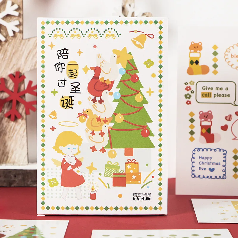 

30 Pcs/Set Creative Spend Christmas With You Postcard DIY Greeting Card Message Card Birthday Letter Gift Card