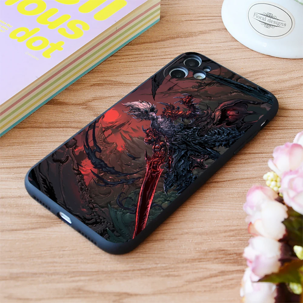 

For iPhone Half Demon Elf Print Soft Matt Apple iPhone Case For 6 7 8 11 12 Plus Pro X XR XS MAX SE
